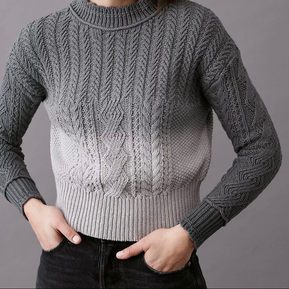 Anthropologie Sweaters - Anthropologie Marci Dip-Dyed Cable Sweater